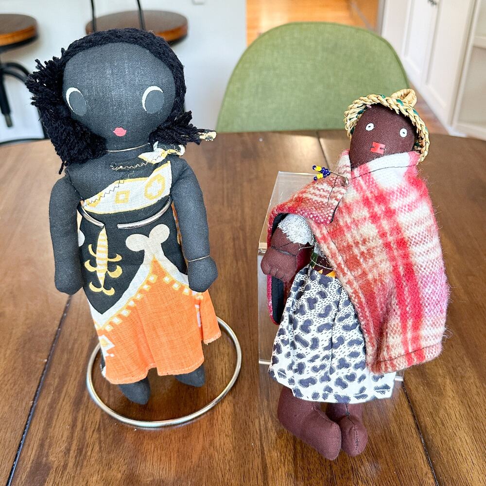 African Cloth Dolls Set – West African & Basotho Tribal Woman Vintage - Picture 13 of 13